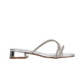 thumbnail image 3 of XY London Womens Olivia Diamante Metallic Low Block Heel Sandals, 3 of 5