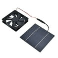 thumbnail image 1 of Fafeicy Solar Powered Exhaust Fan, 10W Waterproof Solar Panel Dual Fans Kit, 23-24% Conversion Rate, No Power Storage Function, For Chicken Coops Greenhouses, 1 of 8