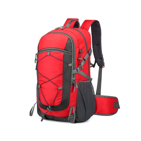 60L Large Capacity Waterproof Hiking Backpack for Outdoor Camping Core Rucksacks, Red