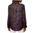 thumbnail image 6 of jobturf Button Down Shirts for Women Dressy Casual Sparkle Party Tops Lightweight Basic Tees Fall Winter Fashion Collared Long Sleeve Blouses, 6 of 7