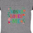 thumbnail image 3 of Inktastic Nonna Loves Me Granddaughter Girls Baby Bodysuit, 3 of 4