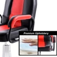 thumbnail image 5 of Deluxe Reclining Barber Chair with Heavy-Duty Pump - Red, 5 of 6