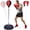 Red, variant on Punching Bag with Stand, Heavy Boxing Bag Height Adjustable Reflex Bar and Speed Punching Bag for Adults & Youth, Home Gym Training Equipment for MMA Fitness Stress Relief