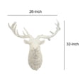 thumbnail image 4 of Maykoosh Suburban Sophistication Magnesia Deer Head Wall Accent, White, 4 of 4