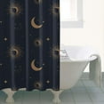 thumbnail image 5 of Gothic Shower Curtain - Dark Celestial Moon & Star Print, Mystical Cosmic Theme Bath Decor, Waterproof Polyester, 36"Wx72"L, Goth Aesthetic Gift, 5 of 5