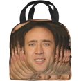 thumbnail image 3 of Nicolas Cage Sac à Lunch Isolé avec Compartiments Sac Fourre-Tout Réutilisable Imperméable pour Travail Randonnée Voyage Taille Unique, 3 of 8