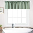 thumbnail image 2 of Shininglove Kitchen Curtains Watertight Waffle Woven Textured Valance for Small Window Treatment, 60" x 15", Sage Green, 1 Panel, 2 of 5