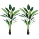 thumbnail image 1 of 2 pack 7ft (84in) artificial bird of paradise tree, fake palm tree para indoor y outdoor, moderno decor, perfect housewarming gift con 20 trunks y faux leaves, 1 of 7