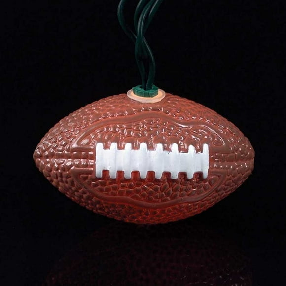 Kurt S. Adler Kurt Adler UL1368 Football Set, 10 Lights, Brown