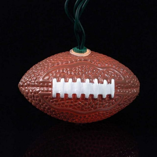 Kurt S. Adler Kurt Adler UL1368 Football Set, 10 Lights, Brown