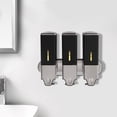 thumbnail image 6 of 12.01*3.94*9.06 Minimalist Square Shampoo & Conditioner Dispenser Shower Soap Dispenser Wall Mount 3 bottles, 6 of 20
