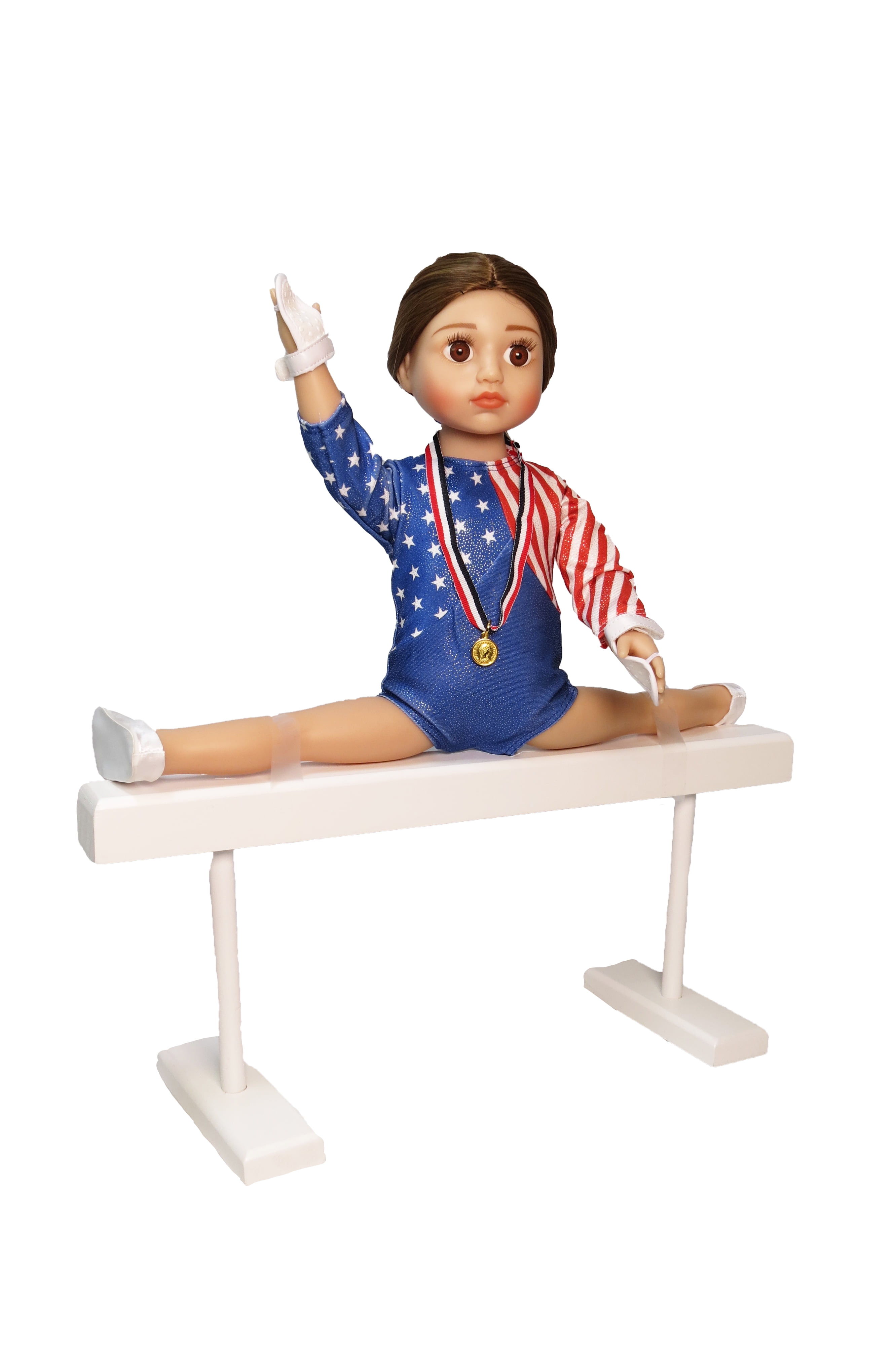 18inch Doll Hazel USA Gymnast Complete Gymnastic Set | American Fashion World