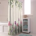 thumbnail image 6 of Easter Shower Curtain Tulip Flowers Spring Floral Shower Curtains for Bathroom Decor Eucalyptus Leaves Bath Curtains Sets for Spring Easter Bathroom Decor Fabric Waterproof Small Stall 36" X 72", 6 of 6