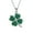 Green, variant on Bling Jewelry Womens Celtic Irish Good Luck Green Crystal Clover Pendant Necklace Sterling Silver