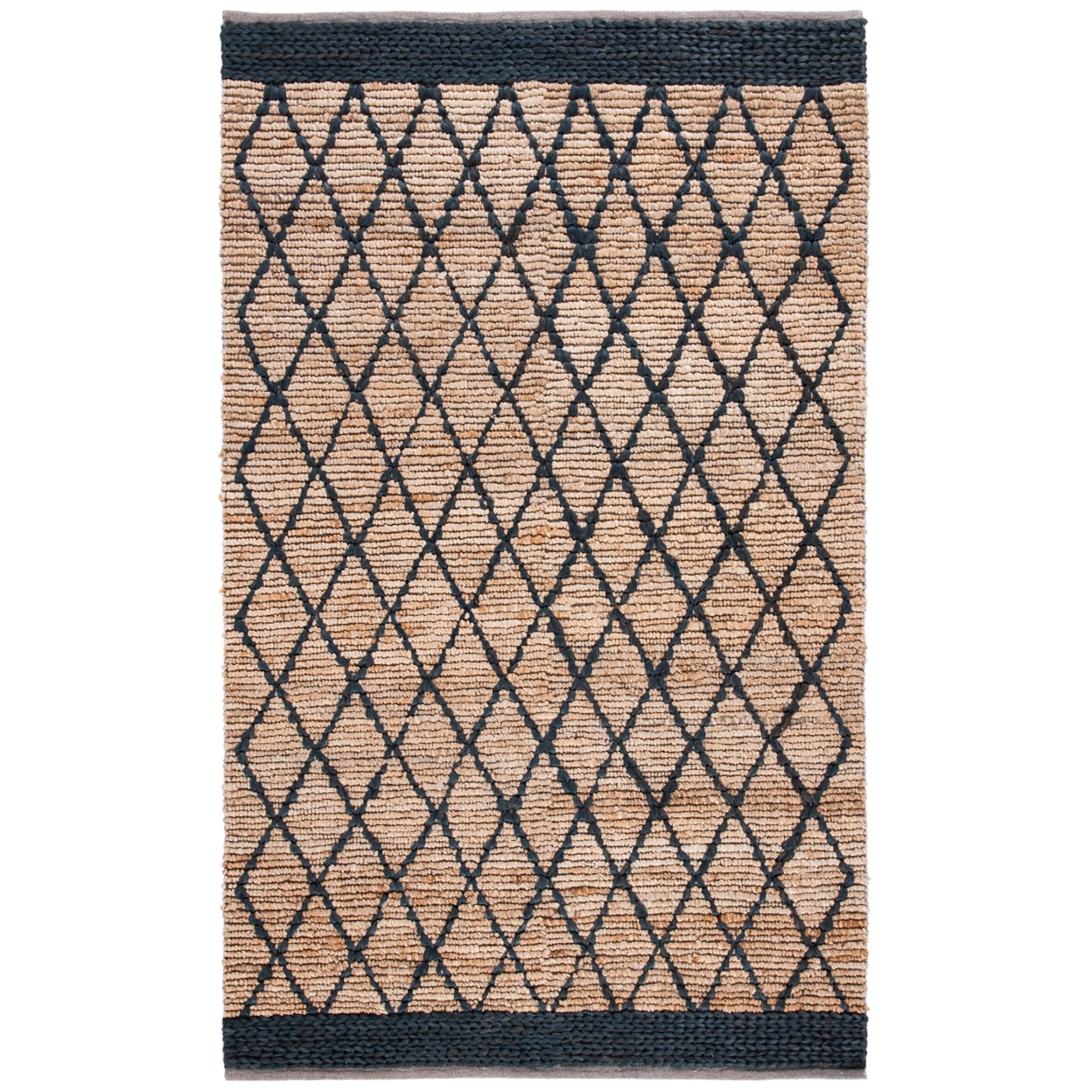 SAFAVIEH Natural Fiber Ingram Geometric Area Rug, Natural/Black, 8' x 10'