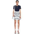 thumbnail image 1 of 3.1 PHILLIP LIM Jupe Évasée à Volants Chevron Mélange Coton Marine Blanc Imprimé $425, 1 of 2