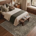 thumbnail image 3 of KUETH Modern 9x12 Area Rugs for Living Room, Non Slip Machine Washable Retro Rugs, Low Pile Chenille Print Rug for Bedroom, Dining Room, Home Office, 3 of 9
