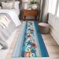 thumbnail image 3 of Summer Marine Runner Rugs 2x6 ft Life Beach Starfish Shell Coral Blue Wood Grain Washable Hallway Rugs Non-Slip Floor Mats Absorbent Carpet Bedside Runners for Bedroom Kitchen Bathroom Laundry Room, 3 of 9