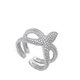 thumbnail image 4 of Beaded Starfish Open Prong Ring .925 Sterling Silver Band Jewelry Female Male Unisex Size 5, 4 of 4