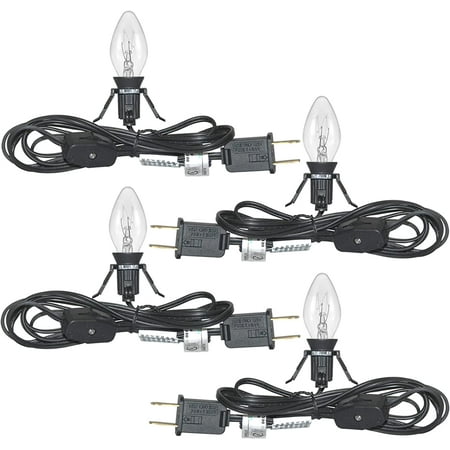 Set of 4 Accessory Cord with One Led Light Bulb, 6Ft Accessory Cord ...