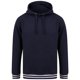 thumbnail image 1 of Front Row - Sudadera con puños y bajos de rayas unisex (Marino/Gris Jaspeado), 1 of 3