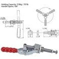 thumbnail image 2 of Plunger Stroke Clamp, GH-36224-M 701lb Holding Capacity Push Pull Toggle Clamp 180 Handle Opens for Equipment Installation, 2 of 5