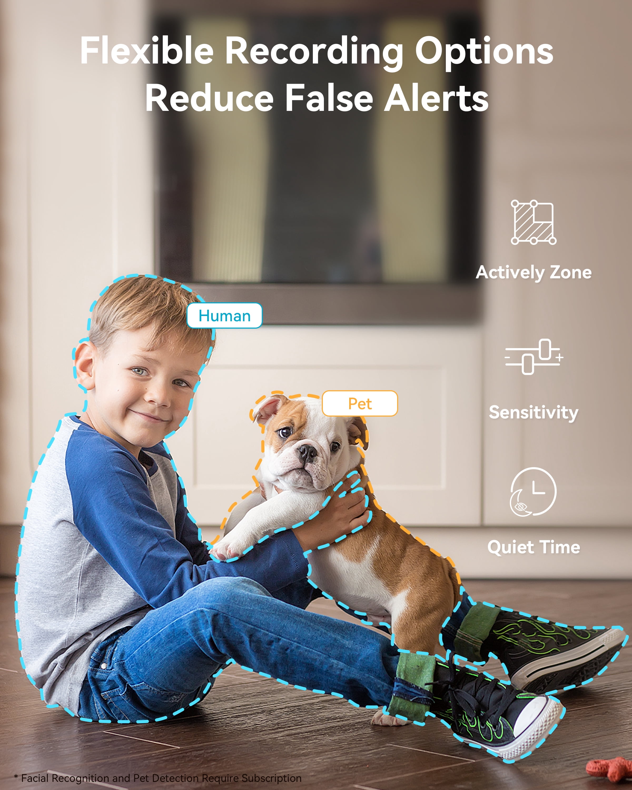 2pcs blurams Indoor Security Camera 2K, Home Security Dog/Baby Monitor/Elder Camera, Security Camera with One-Touch Call, Color Night Vision, Motion Tracking, Cloud & Local Storage