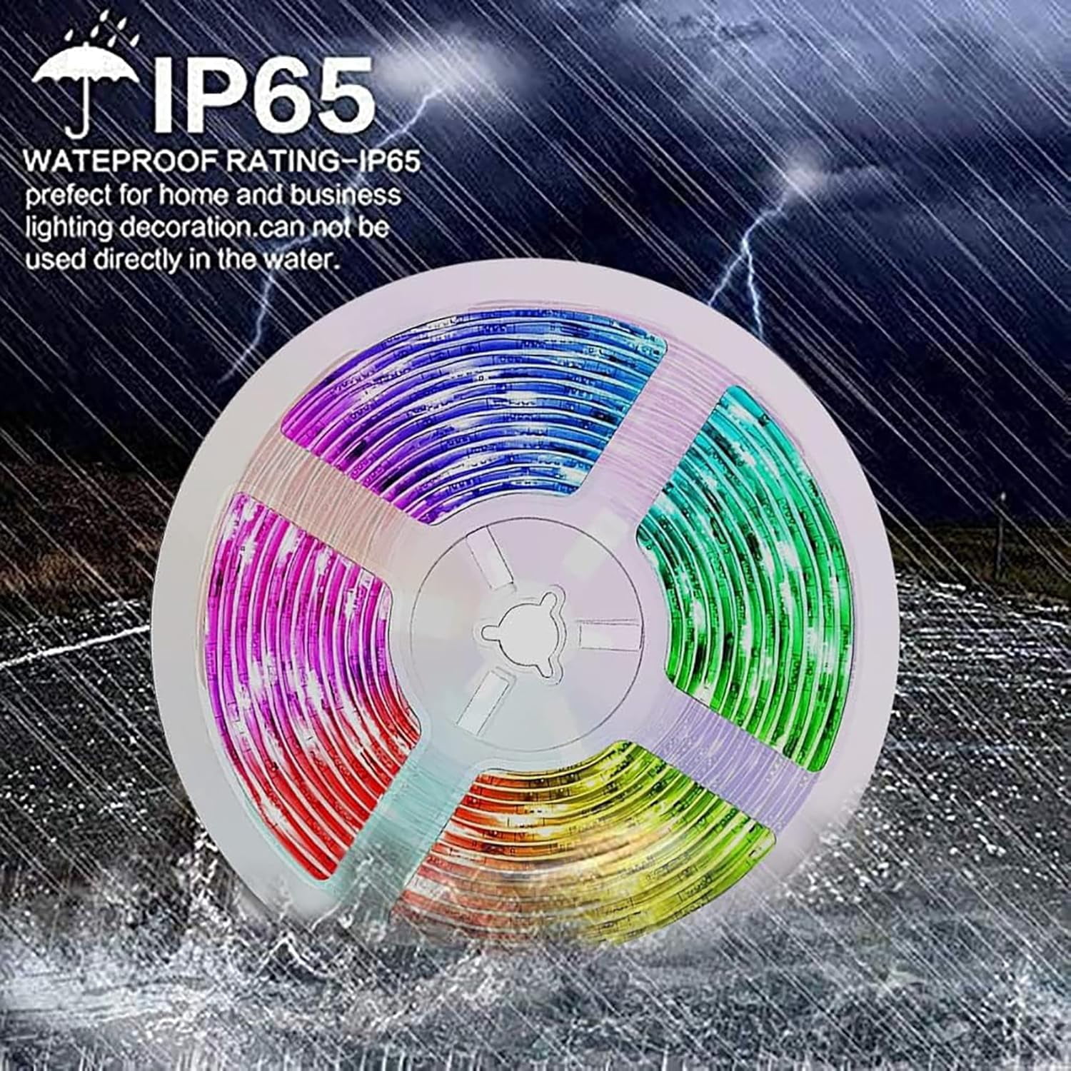 LED Strip Lights 5 M 150 LED Waterproof Flexible LED Strip Light Battery Powered Dimmable Cuttable Tape Lights Strip with Remote for Kitchen, Bedroom, Computer, TV, Birthday