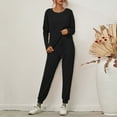 thumbnail image 5 of Durtebeua Ribbed Knit Cardigan Cropped Tank Tops Wide Leg Pants Womens 2 Piece Sweatsuit Outfits, 5 of 5