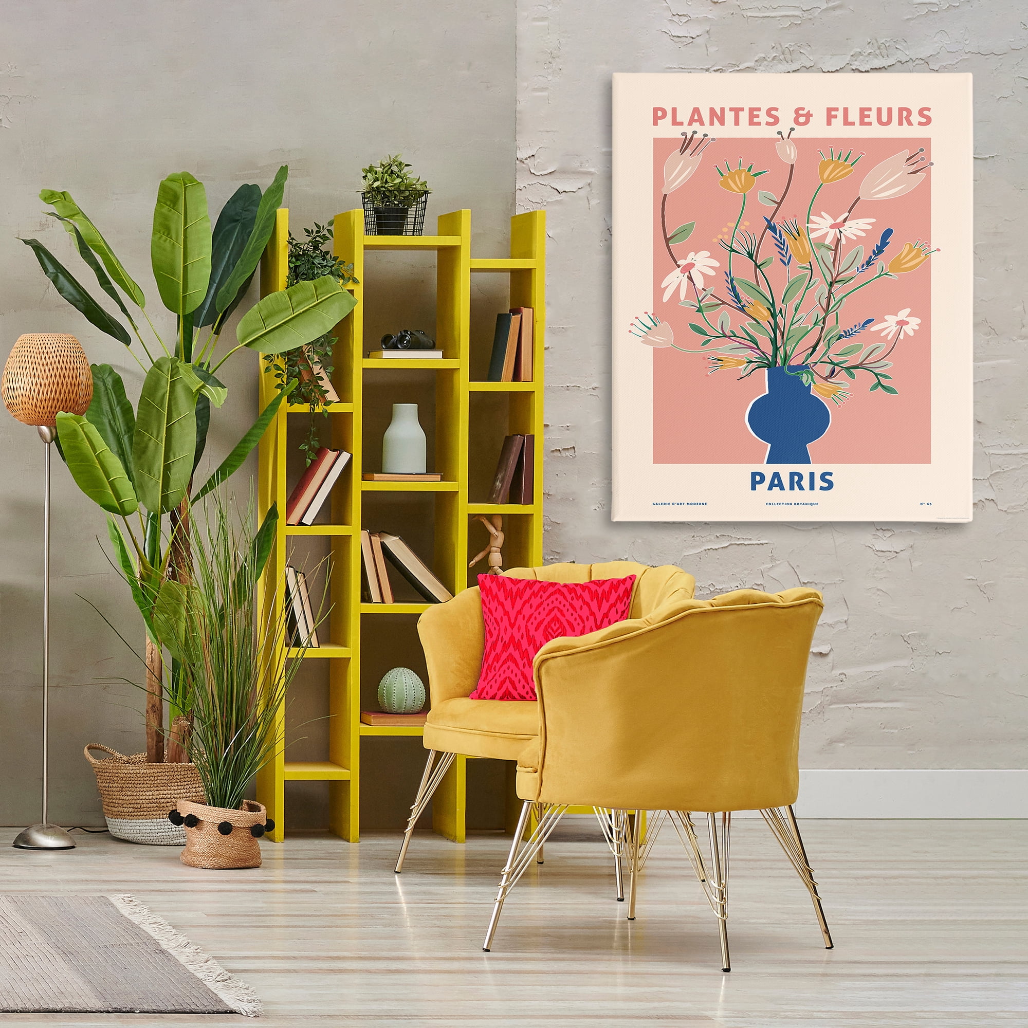 Stupell Industries Pastel Plantes & Fleurs Plants & Flowers Painting Wrapped Canvas Art Print Wall Art, 36 x 48