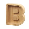 thumbnail image 2 of Alcancía de madera con 26 letras del alfabeto inglés Alcancía de vidrio transparente Alcancía de madera con letras del alfabeto inglés, 2 of 5