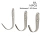 thumbnail image 3 of KDJ Stainless Steel Wall Mount Single Hook, Heavy Duty Rustproof Coat Hanger for Kitchen Bathroom Bedroom Living Room Office Hotel, 10 Pack Silver (S-1.5mm), 3 of 8