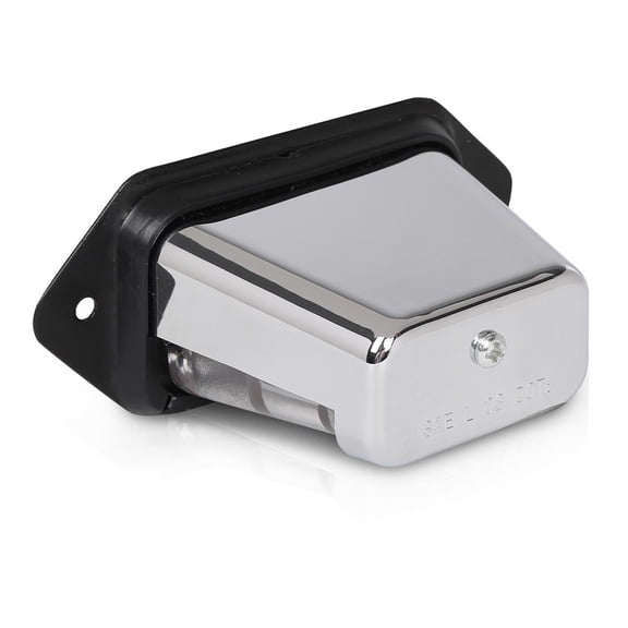 PIT66 For Boat Trailer UTV ATV Chrome 12V DC Surface-Mount DOT LED License Plate Light
