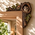 thumbnail image 5 of Diceymbol Chipmunk Tree Hollow Door Topper Woodland Animal Door Frame Decoration, Owl 2D Wooden Corner Sign with Mushrooms for Rustic Home Decor, 5 of 6