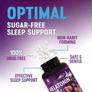 Melatonin 10mg - Fast Dissolve Sleep Support Melatonin Supplements for Adults - Extra Strength Sugar Free 10 mg for Restful Nighttime Sleep Support, Berry Flavor, Bottled USA - 120 Day Supply