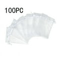 thumbnail image 3 of 100Pc Solid Color Transparent Mesh Bag, Fruit Mesh Bag Drawstring Organzer Gift Bag for Jewelry Party Wedding Favor Candy, Samples Display Drawstring Pouches, 3 of 3