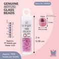 thumbnail image 3 of Miyuki Delica Seed Beads – Size 11/0 (1.6 mm), DB1808, Dyed Fuchsia Silk Satin, 7.2 g, Approx. 1440 Beads, 3 of 7