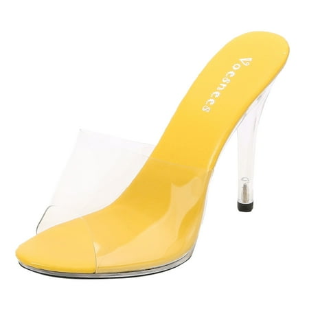 

Fashion Women Sexy High Wild Diva Sandals for Women Heels Transparent Sandals Casual Bling Sandals for Women Shoes