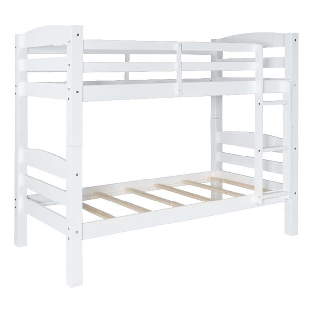 Linon Levi Lit Superposé en Bois Simple sur Simple, Blanc