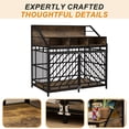 thumbnail image 2 of HIUU Brown Wooden Dog Crate - Industrial Style with Large Storage Table and Double Storage Table, Suitable for Medium-Sized Dogs., 2 of 9