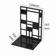 thumbnail image 2 of 1 pair Black Bookends, bookends, metal book holder for children, book holder, file cabinet shelf, invisible DVD, book stopper, book holder, book holde, 2 of 5