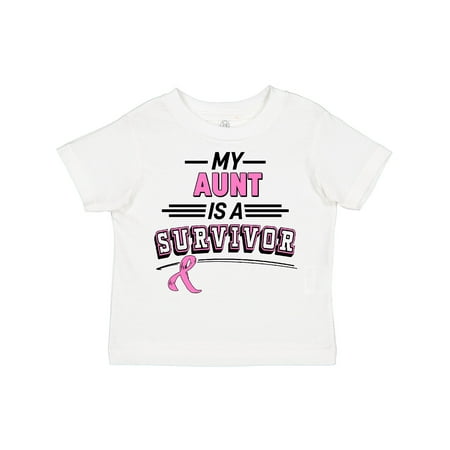 

Inktastic My Aunt is a Survivor Breast Cancer Awareness Boys or Girls Toddler T-Shirt