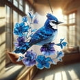 thumbnail image 5 of Hand Painted Hummingbird Suncatcher, Stained Acrylic 8" Window Ornament for Indoor Outdoor Decor, Nature Themed Gift for Women, Mothers & Bird Lovers, 5 of 7