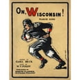 thumbnail image 2 of Football. A University Of Wisconsin Football Player Runs For The End Zone History (24 x 36), 2 of 2