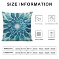 thumbnail image 6 of Acheng Spring Summer Dahlias Flowers Pillow Cover - Teal Abstract Geometric Petal Design, Modern Decorative Cushion Case for Home, Couch, Bed, Sofa,Set of 2 White, 6 of 6