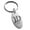 Silver, variant on Stainless Steel Letter W Initial Royal Monogram Engraved Small Oval Charm Keychain Keyring