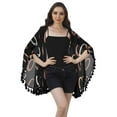 thumbnail image 2 of Moomaya Open Front Printed Shrug Printed Kimono Sleeve Beach Cover Up For Women, 2 of 5