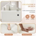 thumbnail image 3 of Wiilayok 54 inch Oversized Chaise Lounge Chair Indoor,Corduroy Upholstered Cloud Sleeper Chairs Sofa Couch with Ottoman,Cup Holder for Living Room, Apartment, Office, Beige, 3 of 11