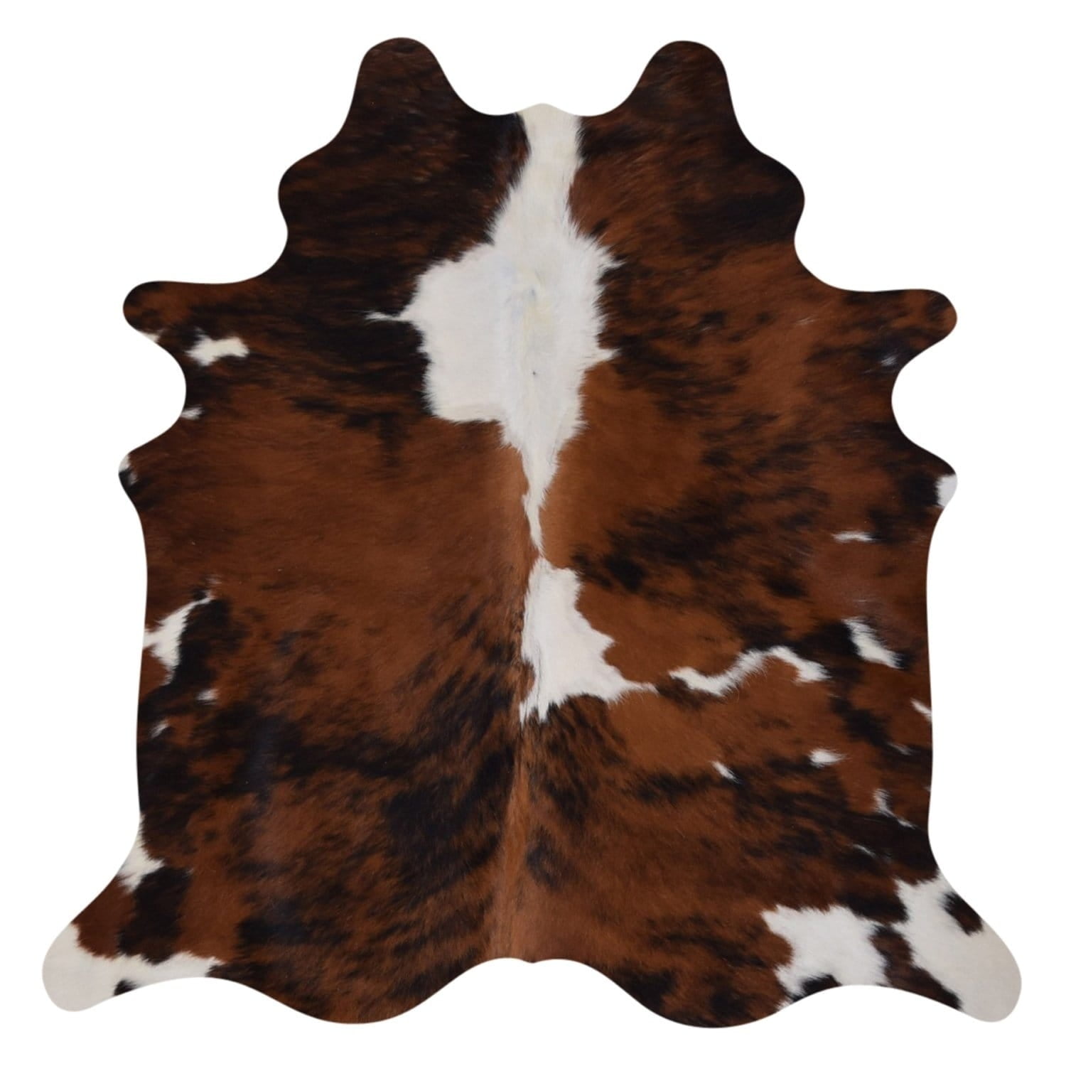 New COWHIDE RUG BRINDLE TRICOLOR 6'x7' APPROX Cow Skin Rug Leather Cow Hide 