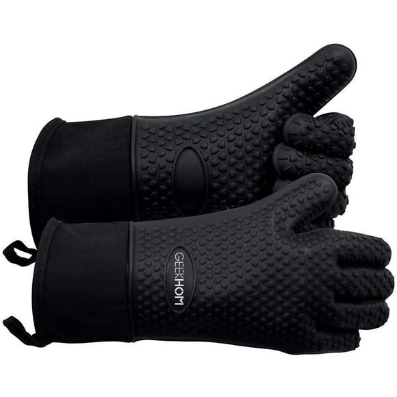 Guantes de parrilla GEEKHOM Guantes resistentes al calor BBQ